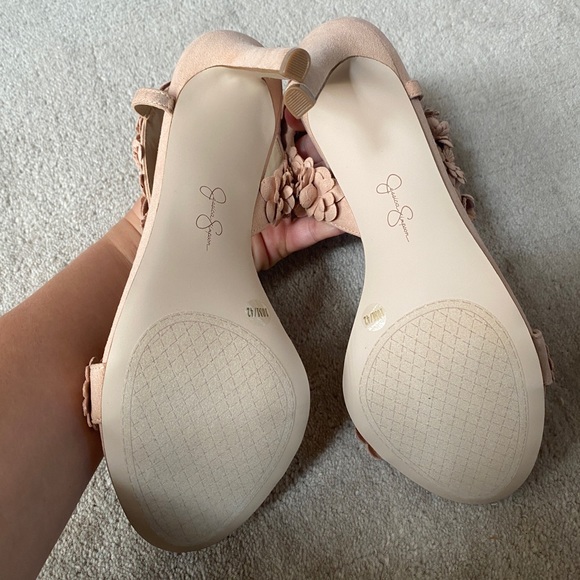 JESSICA SIMPSON Blush Flower Heeled Sandals - Picture 7 of 7